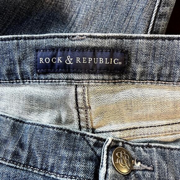 Rock & Republic Berlin Skinny Leg Jean Blue Denim Wash Women's Size 16 - Picture 12 of 13